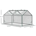 Gewächshaus mit Fenster PVC-Gewächshaus Tomatengewächshaus Frühbeet 119 x 60 x 60 cm transparent