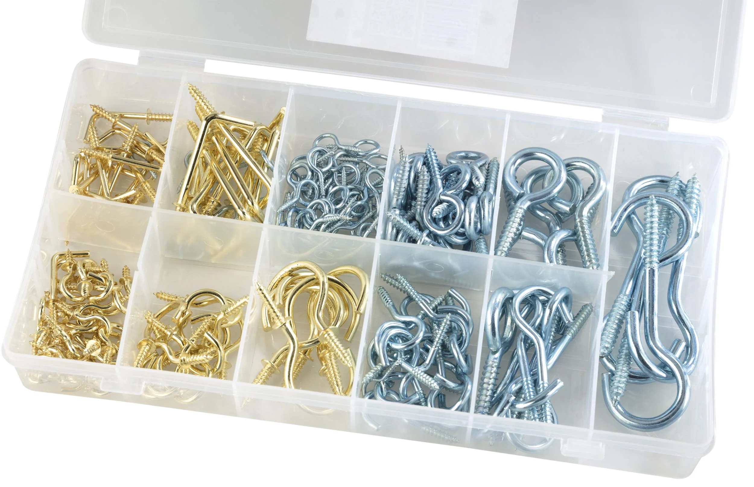 Schraubösen-Haken Sortiment, 214-teilig