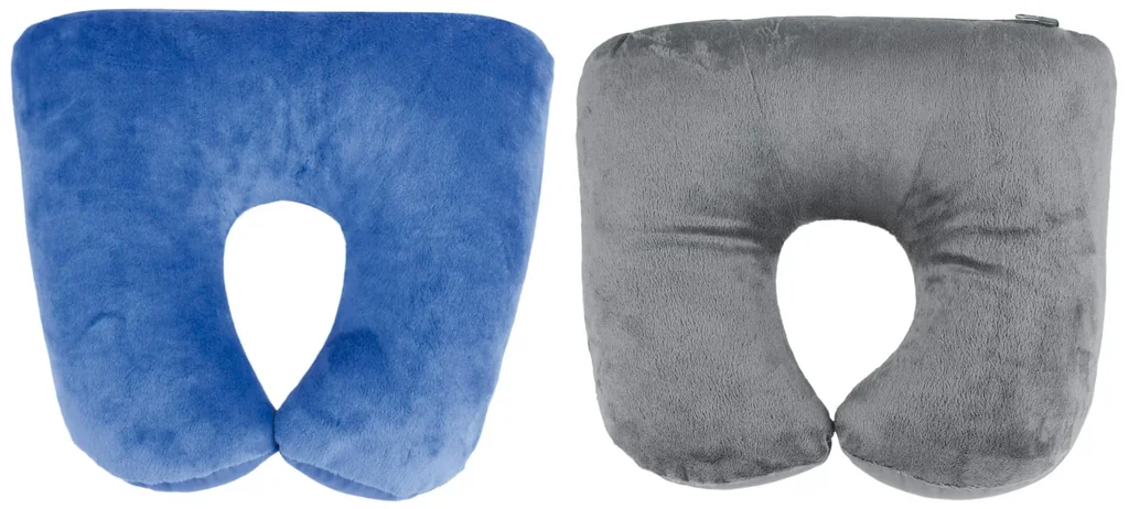 2 in 1 Nackenrolleund Kissen für Erwachsene, Anthrazit