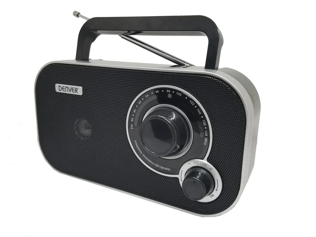 Tragbares UKW-Radio in schwarz