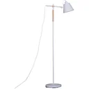 Stehlampe verstellbar Standleuchte Stehleuchte 40W Metall + Holz weiß 54 x 30 x 155 cm