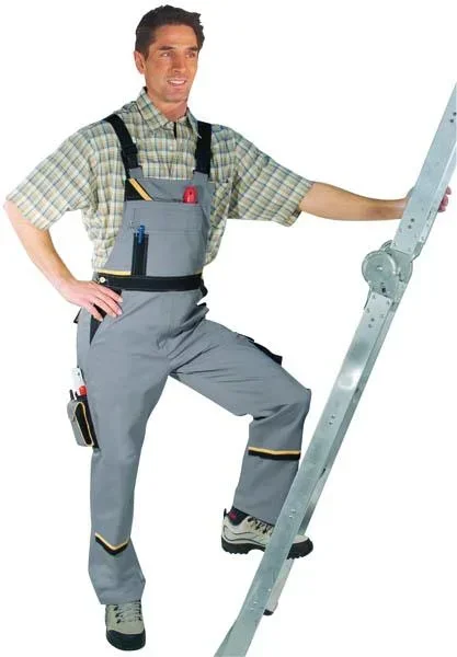 Arbeits-Latzhose, grau, Gr.46