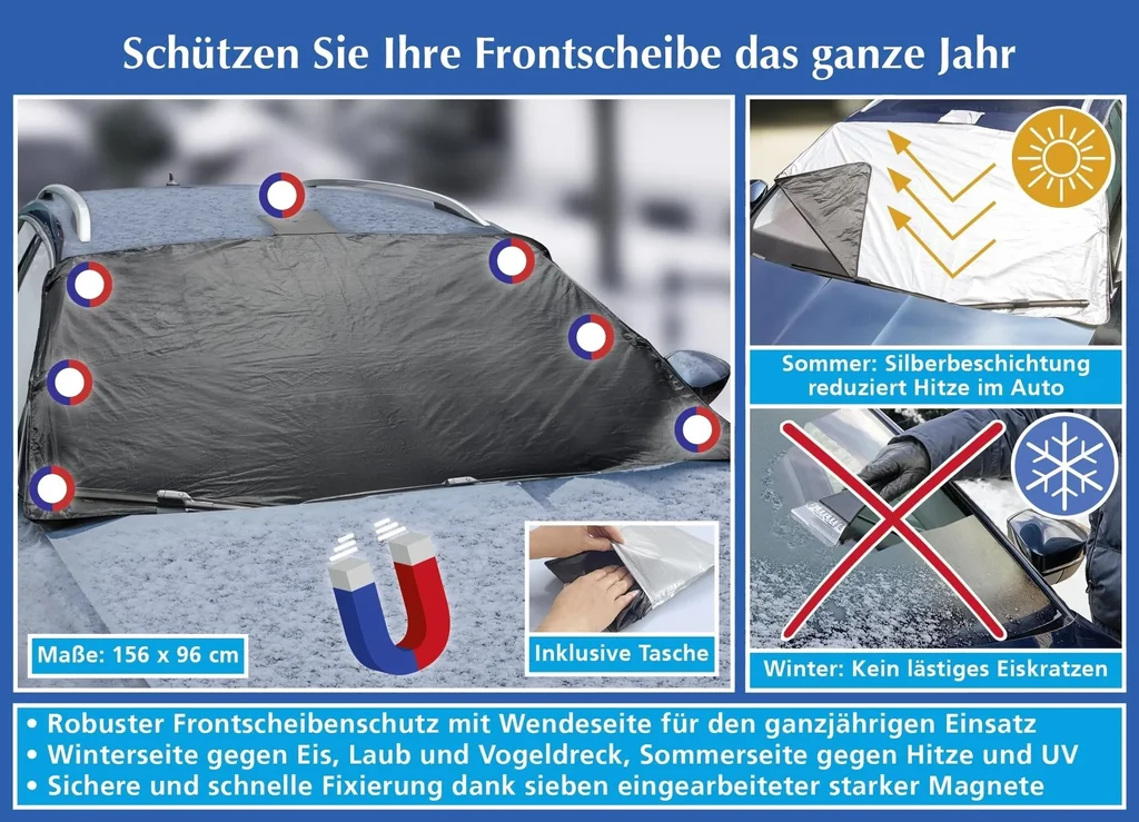 Frontscheibenschutz, magnetisch