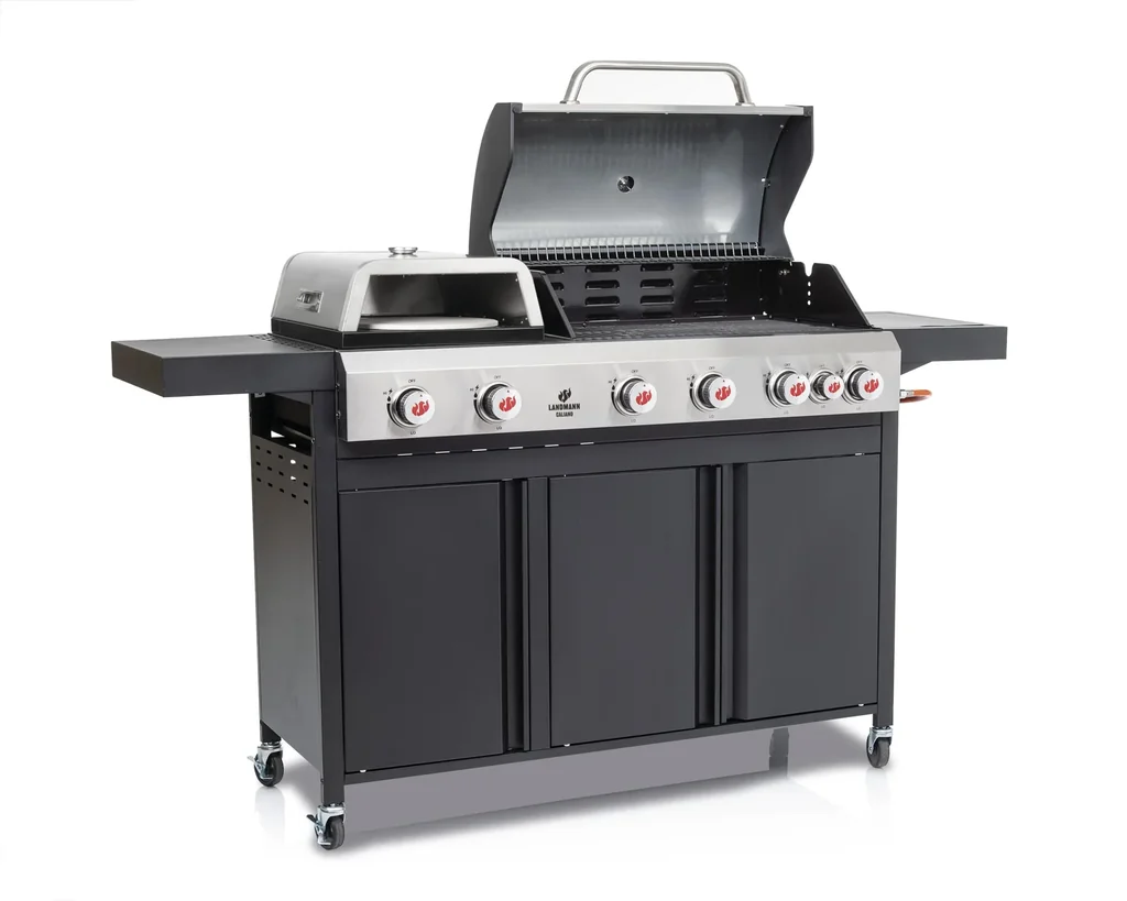 Gasgrillwagen mit Pizzaaufsatz,"GG-VI-692", CALIANO 6.1 cooK, 177 x 117 x 60 cm