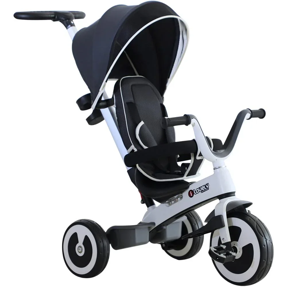4 in 1 Kinderdreirad mit Sonnendach