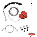 Outdoor-Seilrutsche für Kinder von 3-14 Jahren, rot 2000 x 28 x 140 cm