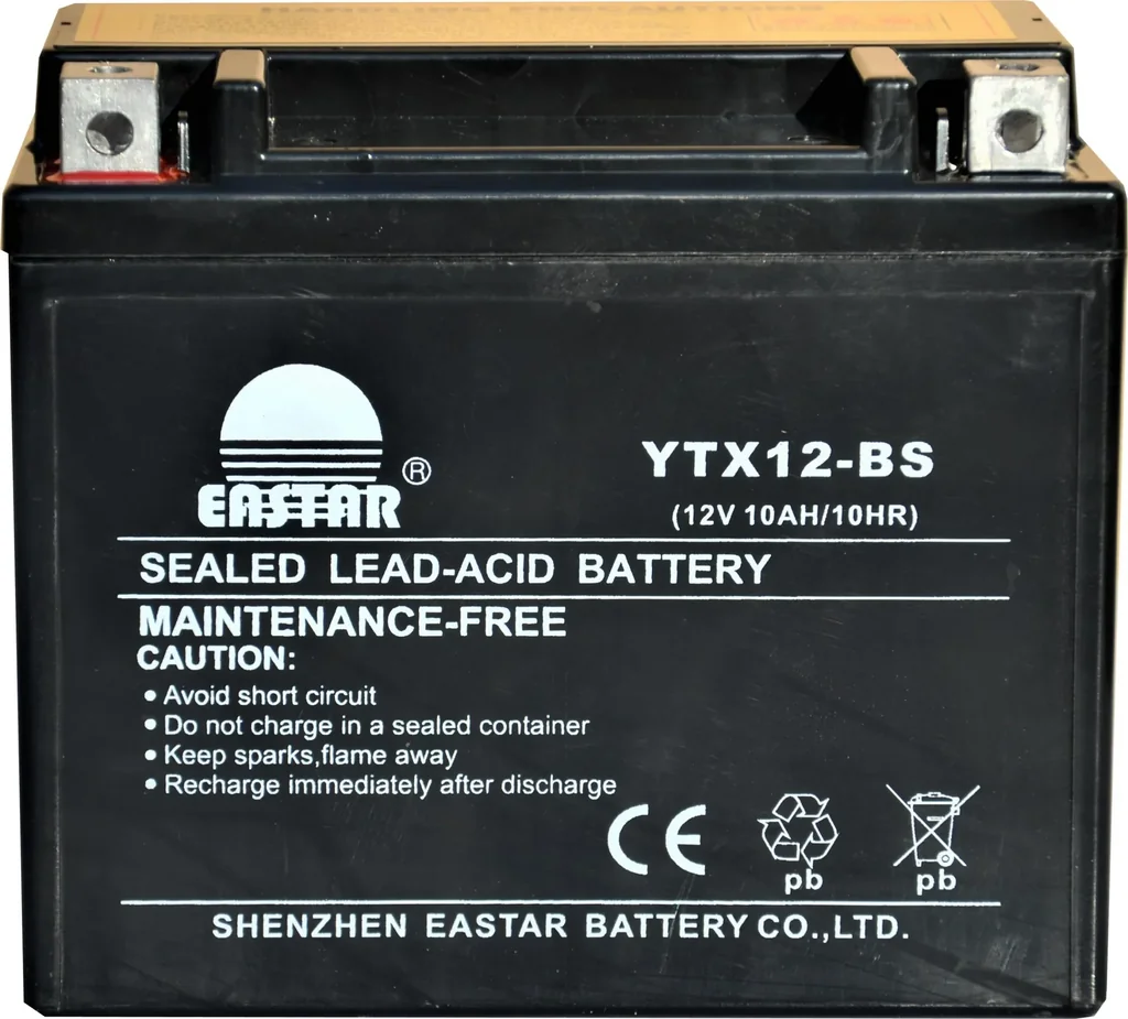 Batterie 12V 10Ah YTX12-BS für Motorrad Roller