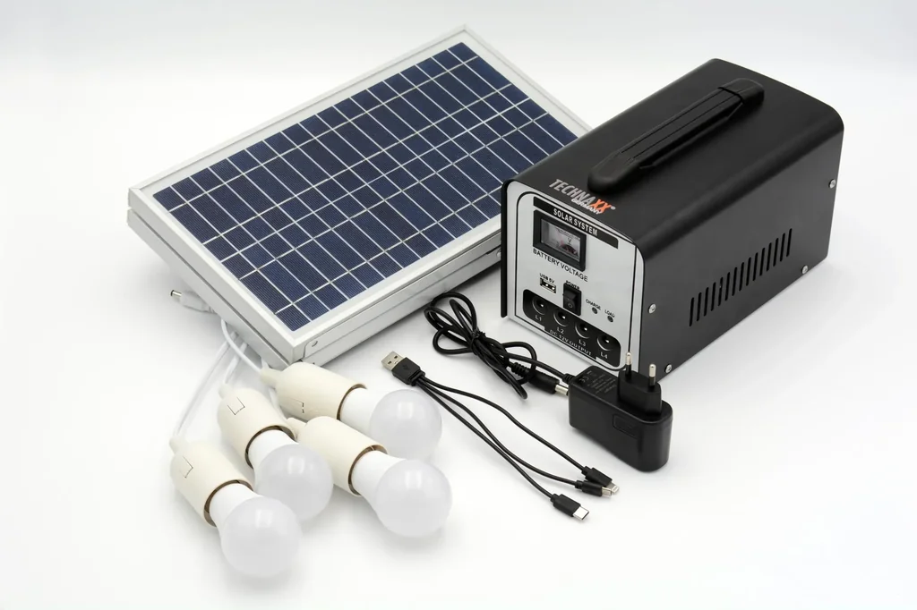 Solarstromanlage Set "TX-200", mit LED-Lampen, 18 Watt