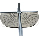 2 tlg, Sonnenschirmständer Platten-Schirmständer Schirmständer halbrund abnehmbar Handgriff mit Harz Bronze 30 kg