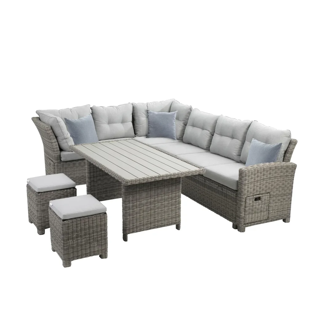Gartenmöbel-Lounge-Set "Malia" - halbrund
