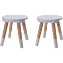 KidCollection SET - 2x Kinderhocker - 26 cm - Weiß