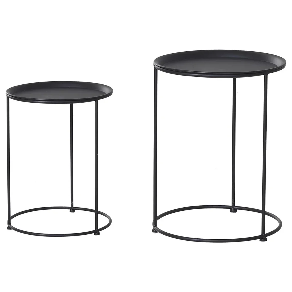 Beistelltisch im 2er-Set schwarz