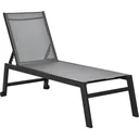 Sonnenliege, Gartenliege, Relaxliege, 5-stufige Rückenlehne, Gartenmöbel Alu, Grau, 169 x 65 x 102 cm Sonnenliege Garten