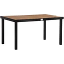 Gartentisch für 6 Personen Aluminium Holz 140cm x 90 cm x 74 cm