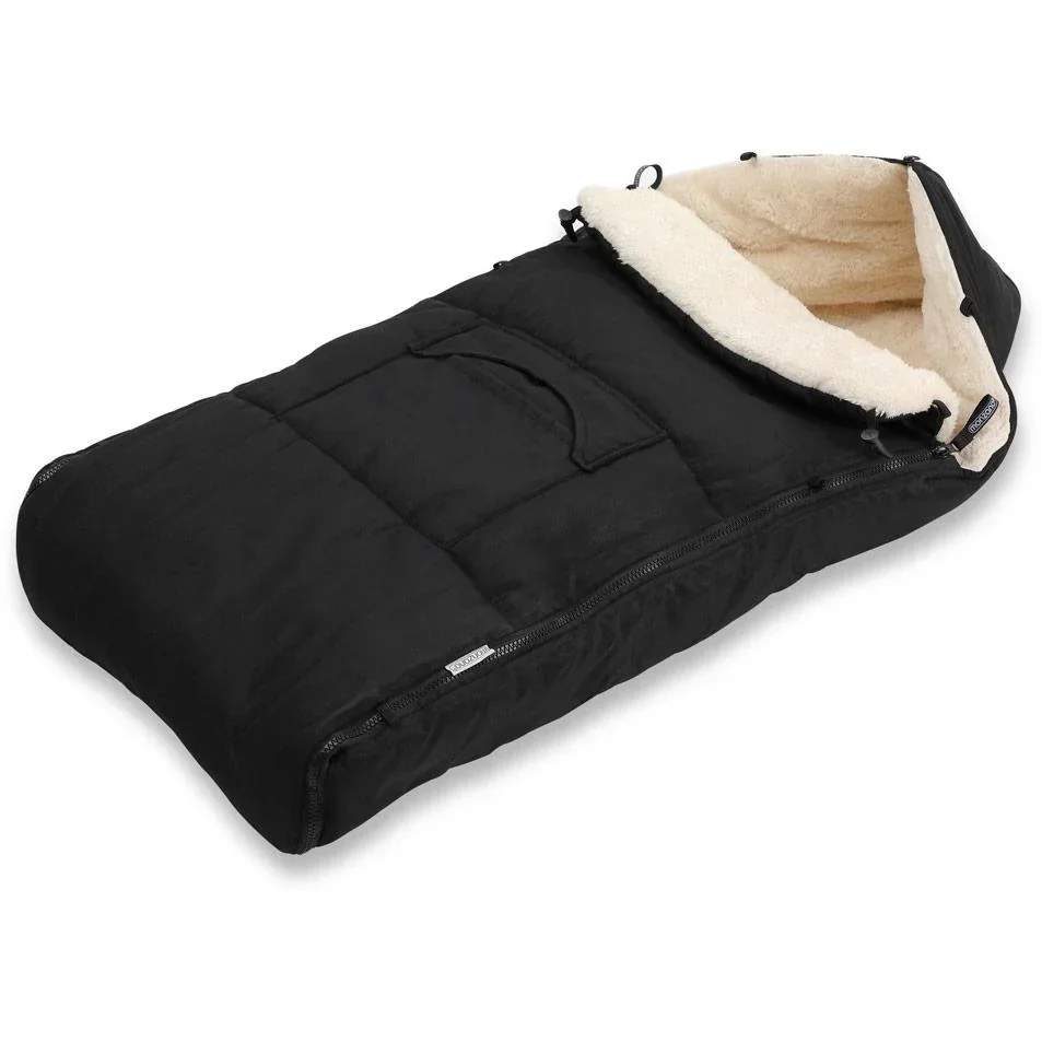 Babytrage Fußsack Schwarz | Teddy | Maxi-Cosi | mit Aufbewahrungstasche