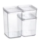 Vorratsdosen-Set, 3-teilig, Kunststoff, transparent