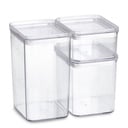 Vorratsdosen-Set, 3-teilig, Kunststoff, transparent