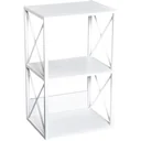 Standregal Bücherregal Aufbewahrungsregal Metall Weiß 40 x 35 x 72,5 cm