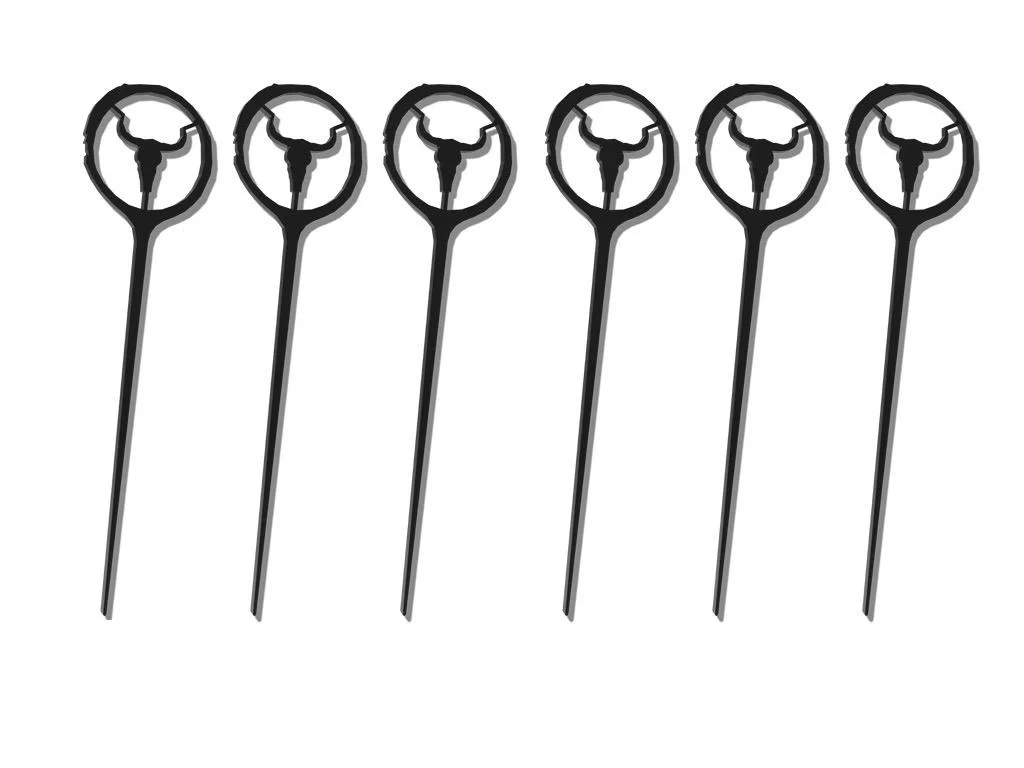 BurgerSpieß 6er Set Black Kunststoff