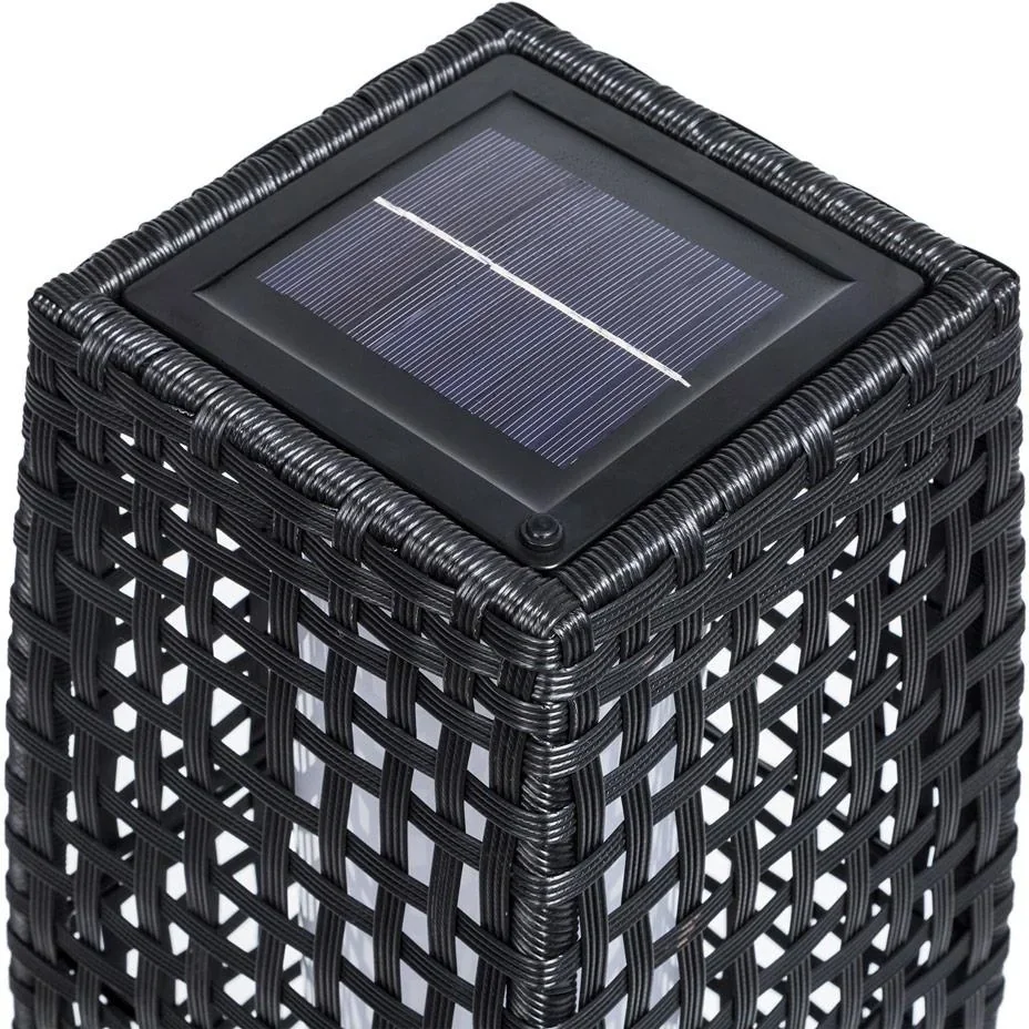 Solar-Gartenleuchte Polyrotan 25 LED 80cm