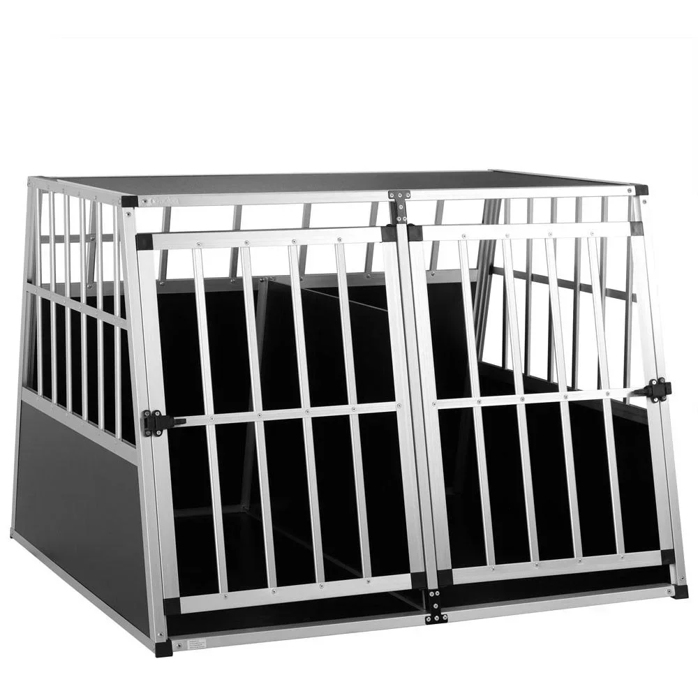 Hundetransportbox XXL 97x90x70cm Aluminium