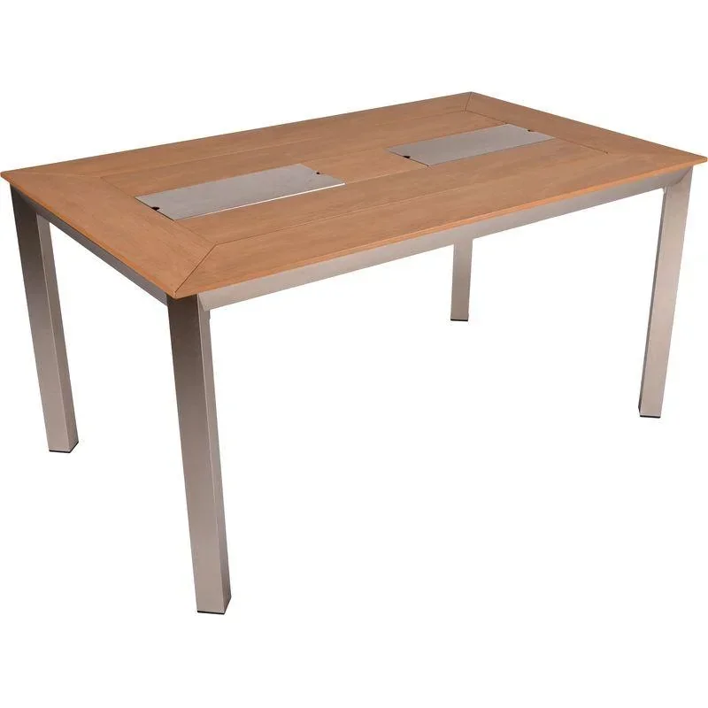 Tisch FLORENCE, mit 2 Eisbehältern, Aluminium / Non-Wood, champagner