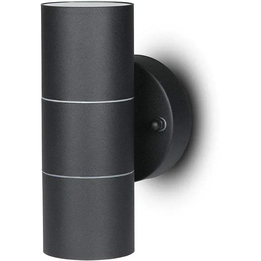 VT-7622 Wandleuchte für den Außenbereich Auf/Ab - GU10 - Edelstahl - Schwarz - IP44