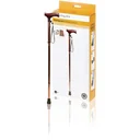 Klappbarer Gehstock für Senioren, zusammenklappbarer Gehstock für ältere Menschen, leichtes Aluminium, ergonomischer Holzgriff, verstellbar 82–92 cm, rutschfeste Spitze, Handschlaufe, Tragetasche, Bronze
