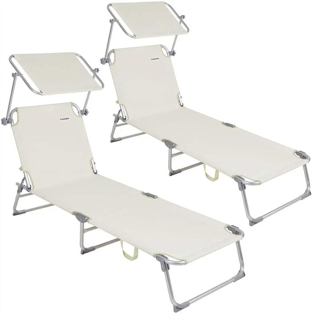 Sonnenbank Ibiza 2x - creme
