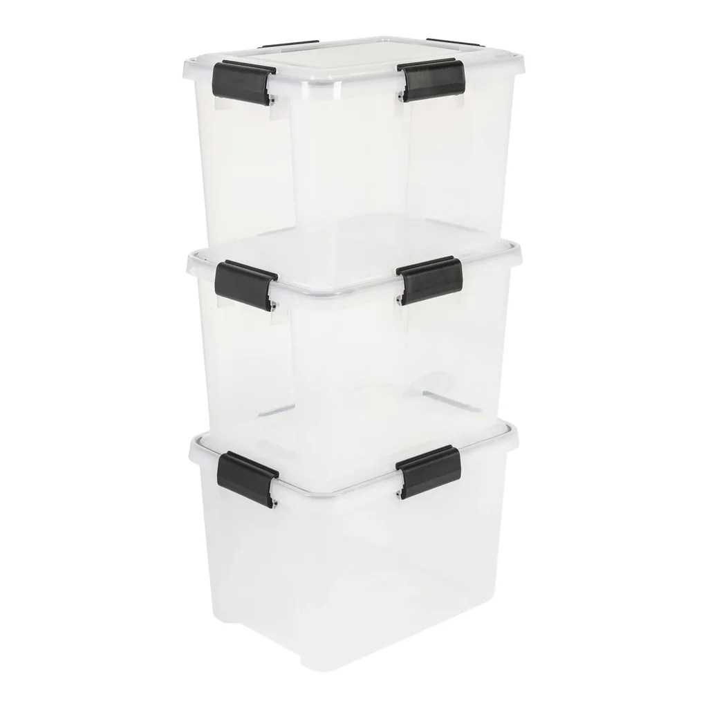 Wasserdichte Box AT-SD C/C/Bk, transparent, 20 Liter, 3er Set