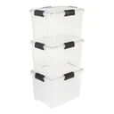Wasserdichte Box AT-SD C/C/Bk, transparent, 20 Liter, 3er Set
