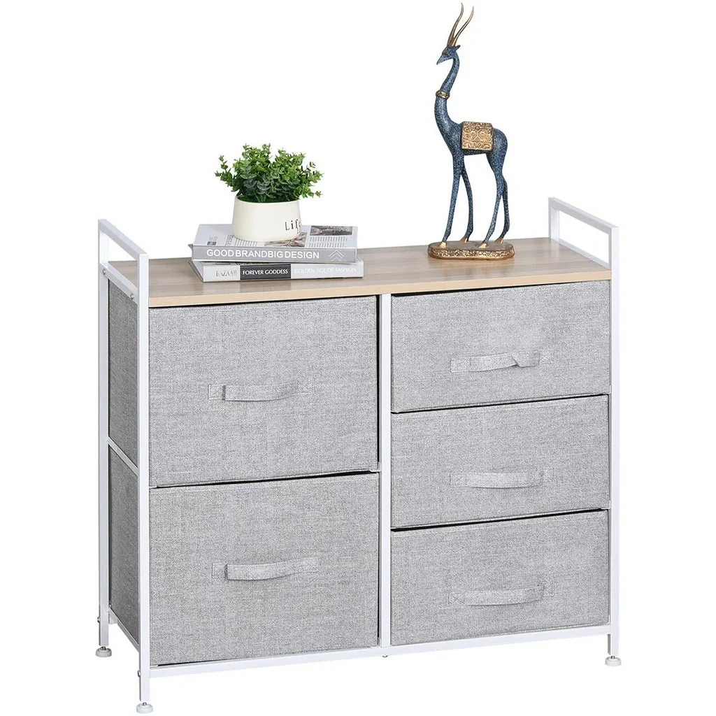 Stoffkommode mit 5 Stoffschubladen