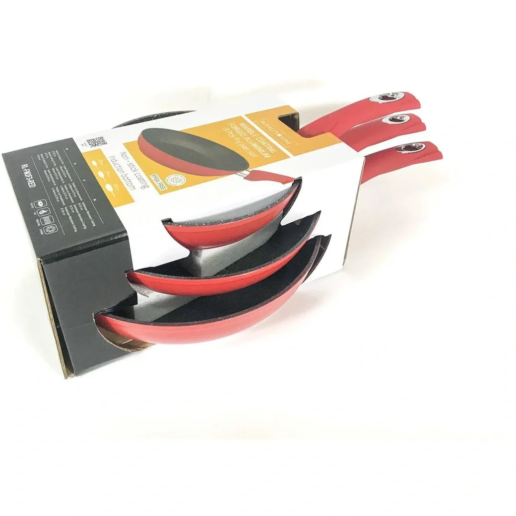 Bratpfannenset 3-teilig Rot