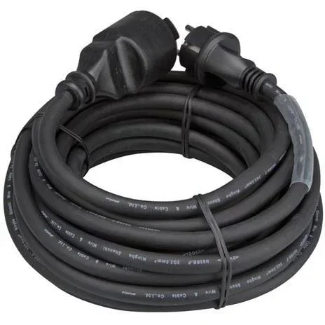 Verlängerungskabel - 15M - Gummi - Erdungsstift - 3G1.5 - IP44