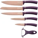 6-teiliges Messerset - mit Schäler und Box - Gold Edition