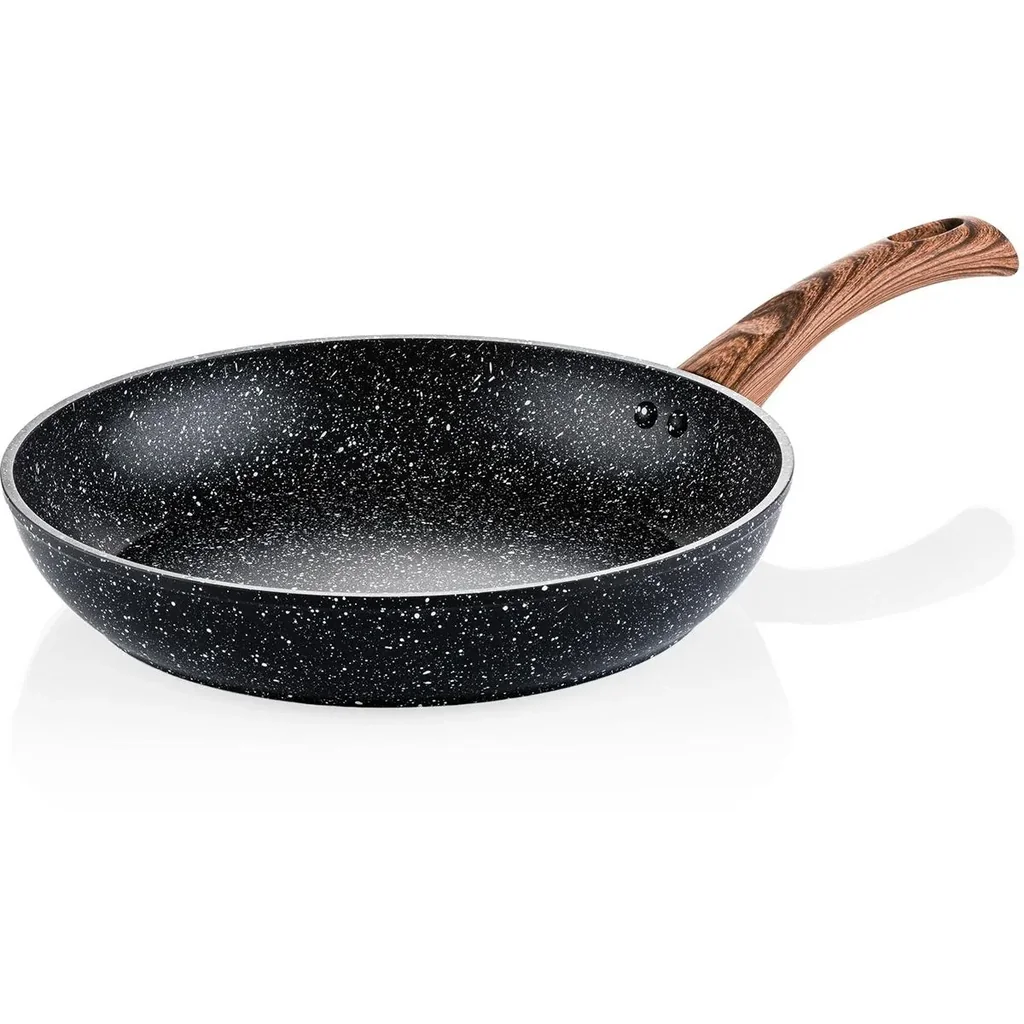 Bratpfanne Ø28 cm (12.5") Schwarzer Marmor Holz