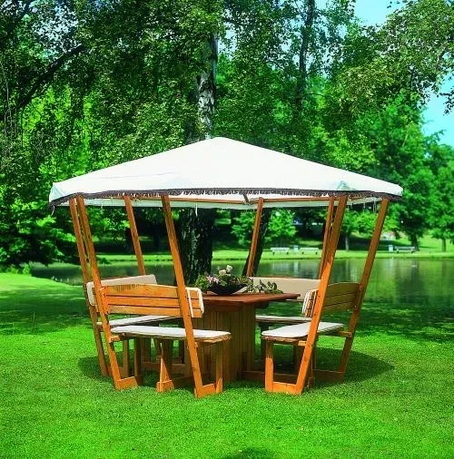 Pavillon "Rosenheim" mit grünem Dach