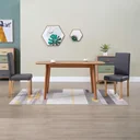 Esszimmerstühle 2-Sitzer Kunstleder grau
