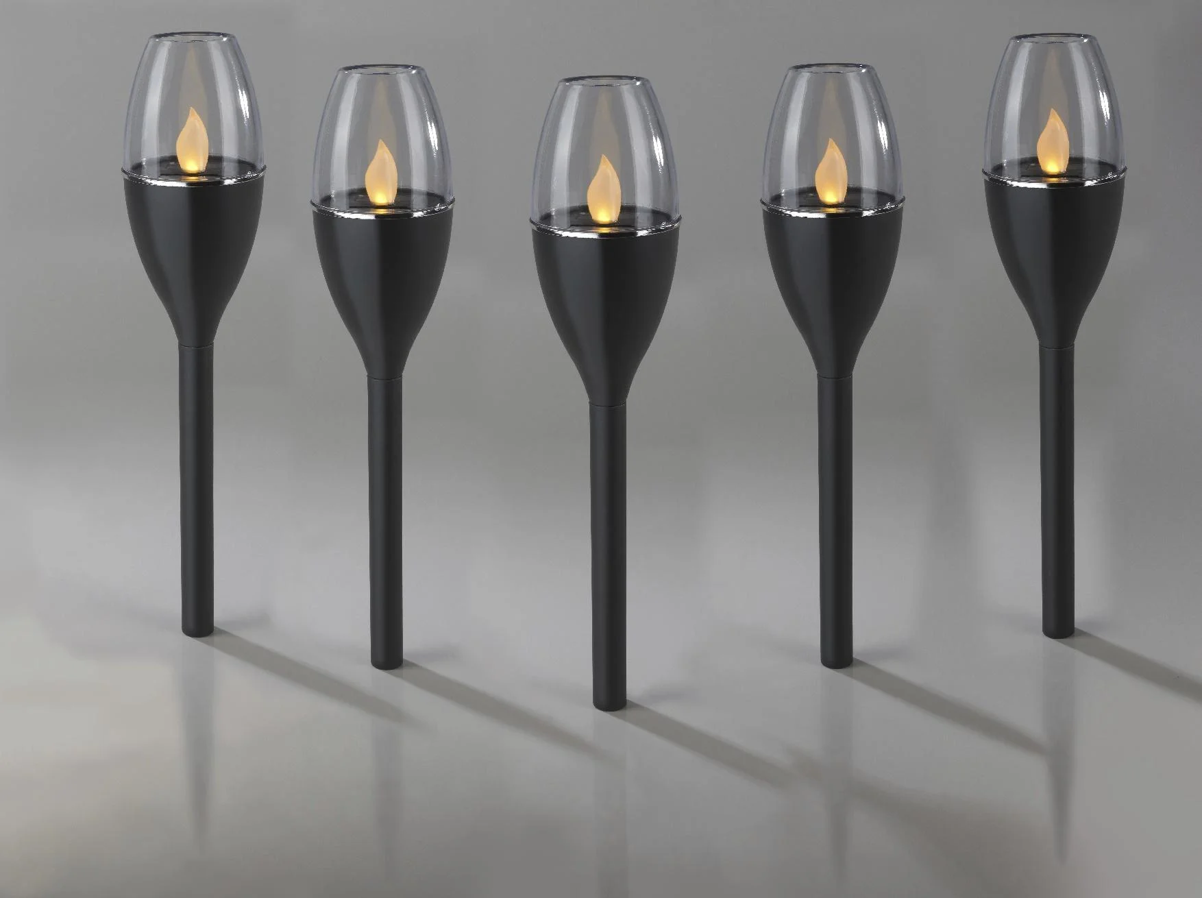 Solar Flammen Leuchten - 5er Set