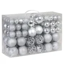 Weihnachtskugeln - Christbaumschmuck - Silber 100 Stück.