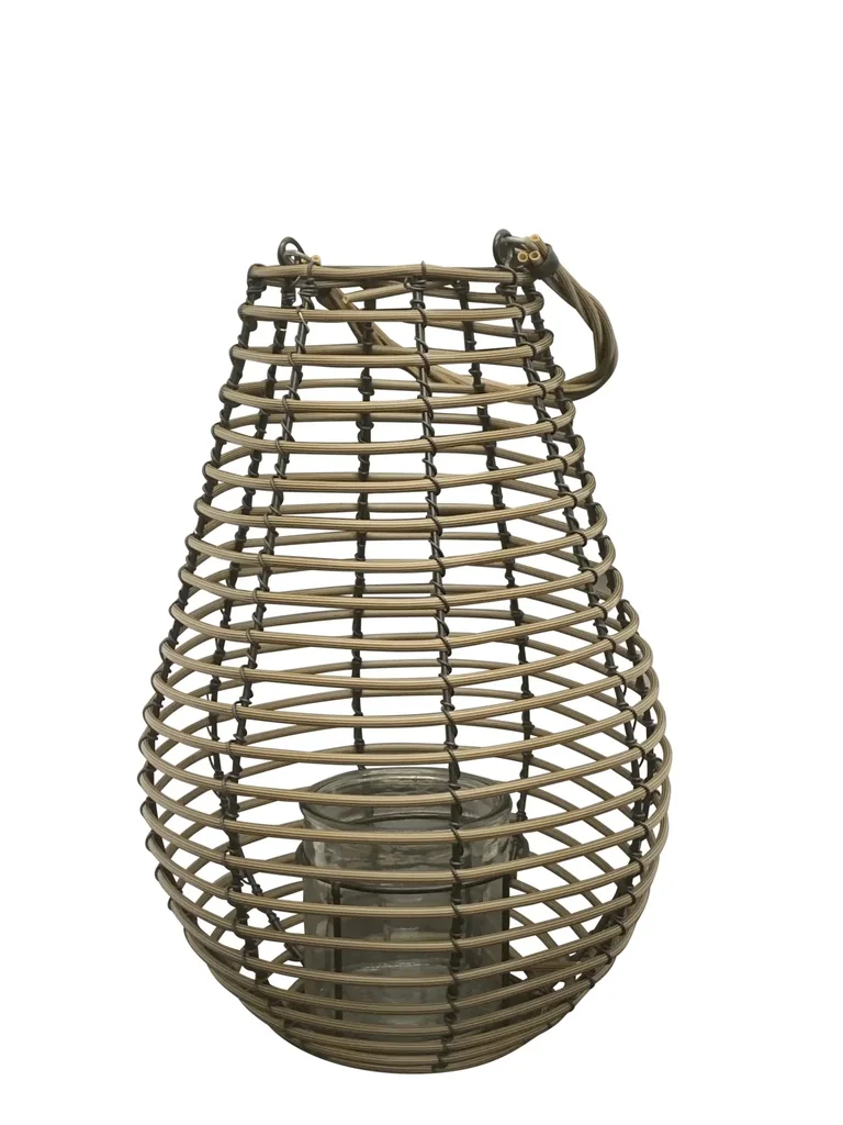 Laterne aus Metall und Kunststoff