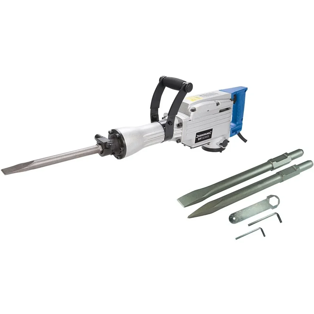 Elektrischer Aufbrechhammer einschließlich Flachmeißel und Spitzmeißel