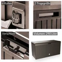 Aufbewahrungsbox Rato Plus braun 114x47x60cm mit Rädern