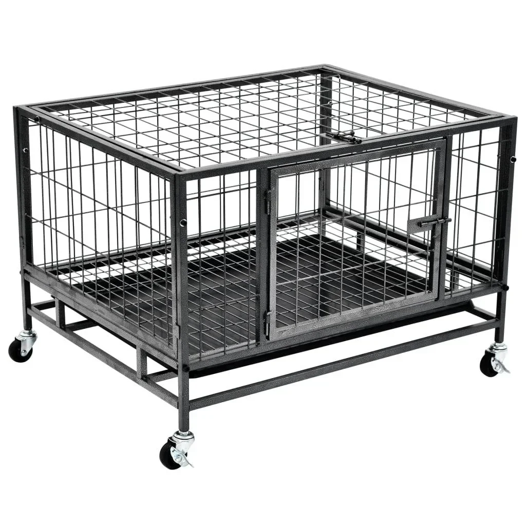 Hundehütte mit Rädern robust 82x