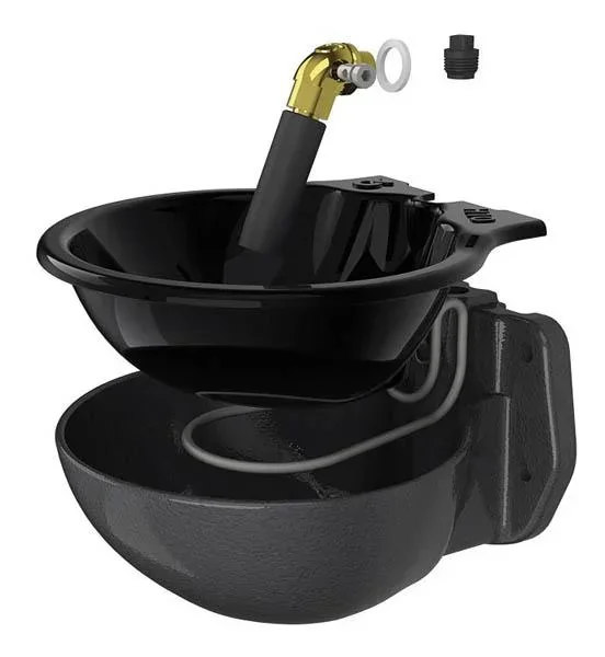 Heizbares Tränkebecken H 10, mit Rohrventil - emailliert