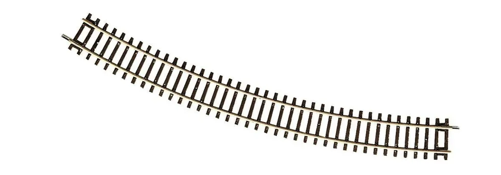 12 Stück Gebogenes Gleis R5, Radius 542,8 mm, Bogenwinkel 30°