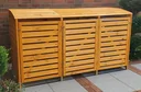 Mülltonnenbox "Vario III" für 3 Tonnen, honigbraun
