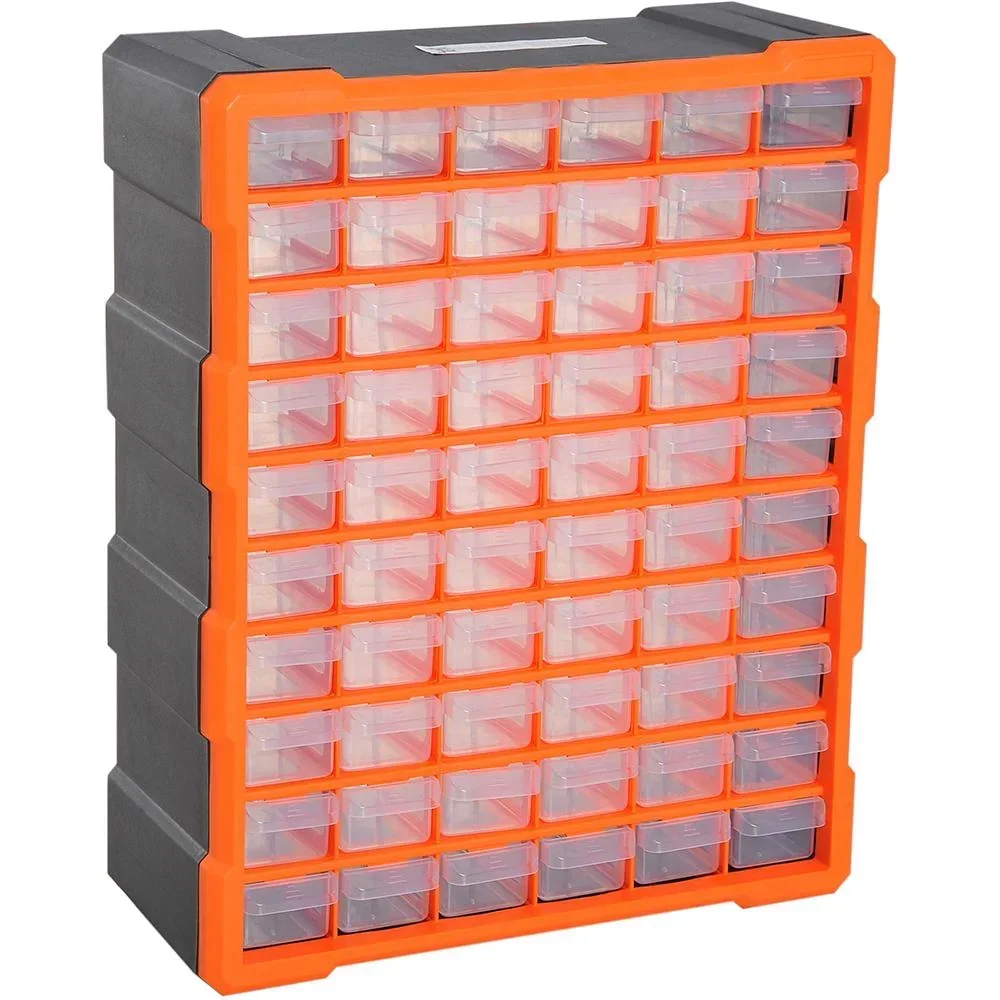 Sortimentskasten Kleinteilemagazin 60 Schubfächer Orange