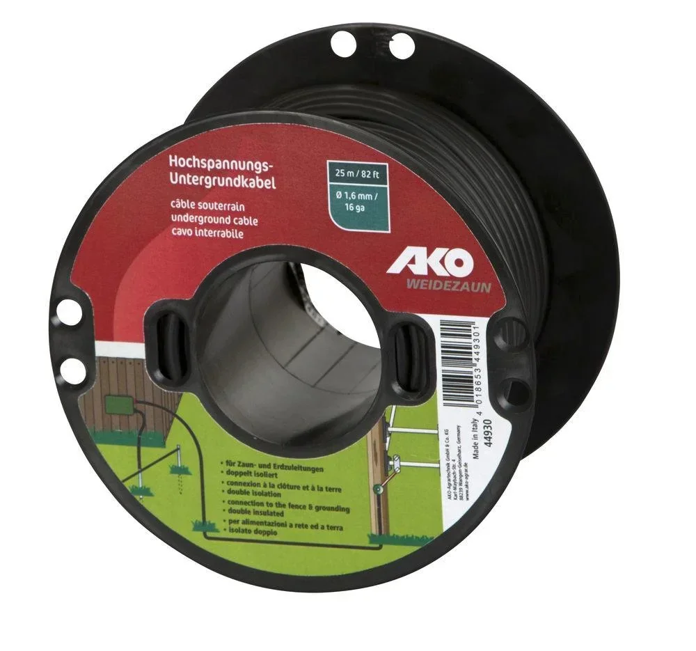 Untergrundkabel Ø 1,6 mm, 25 m auf Kunststoffspule, 0,07Ω/m