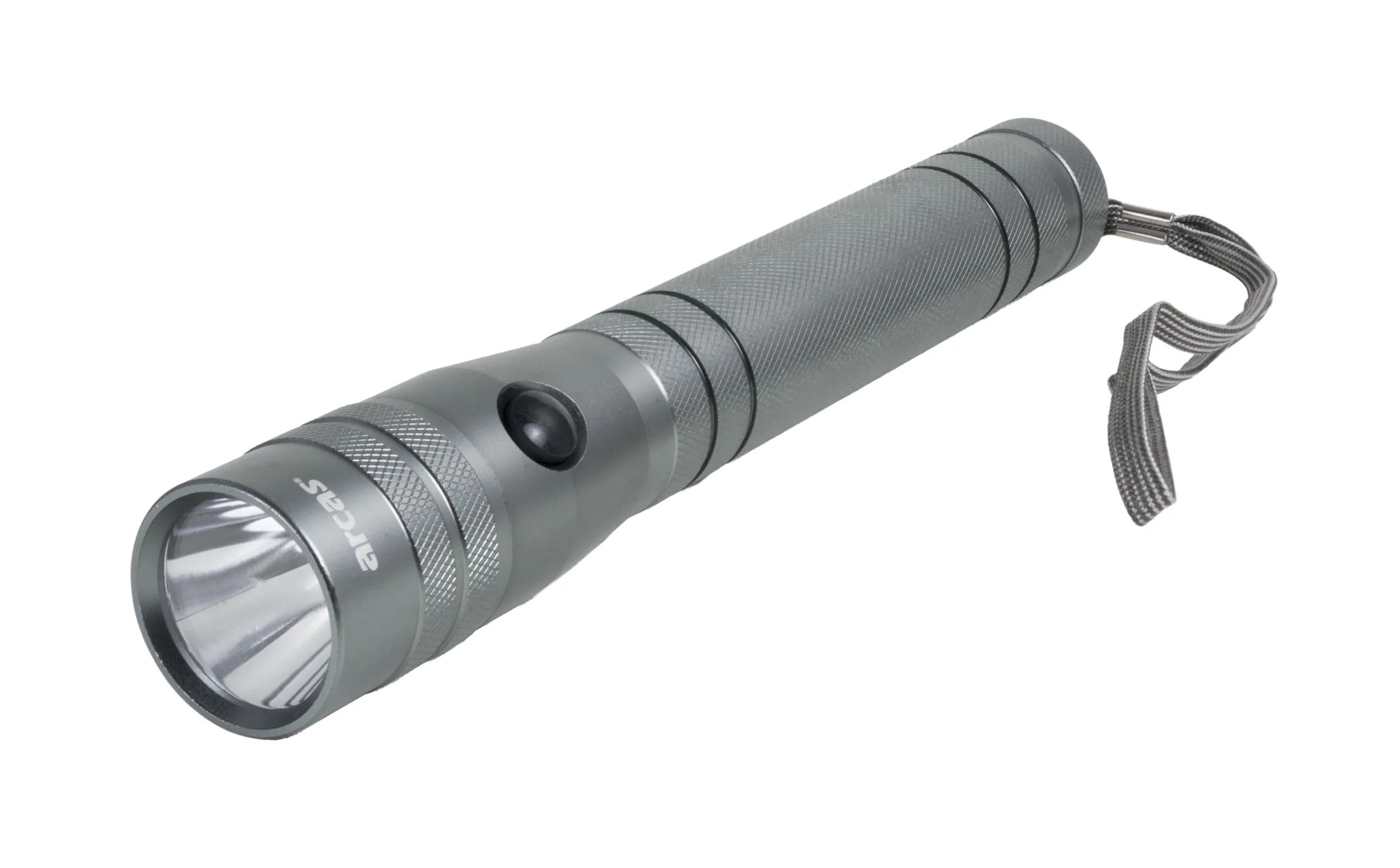 LED Taschenlampe - 10 Watt, 700 lm, stoßfest und wasserabweisend, silber-anthrazit